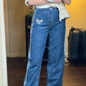 Adidas embroidered jeans